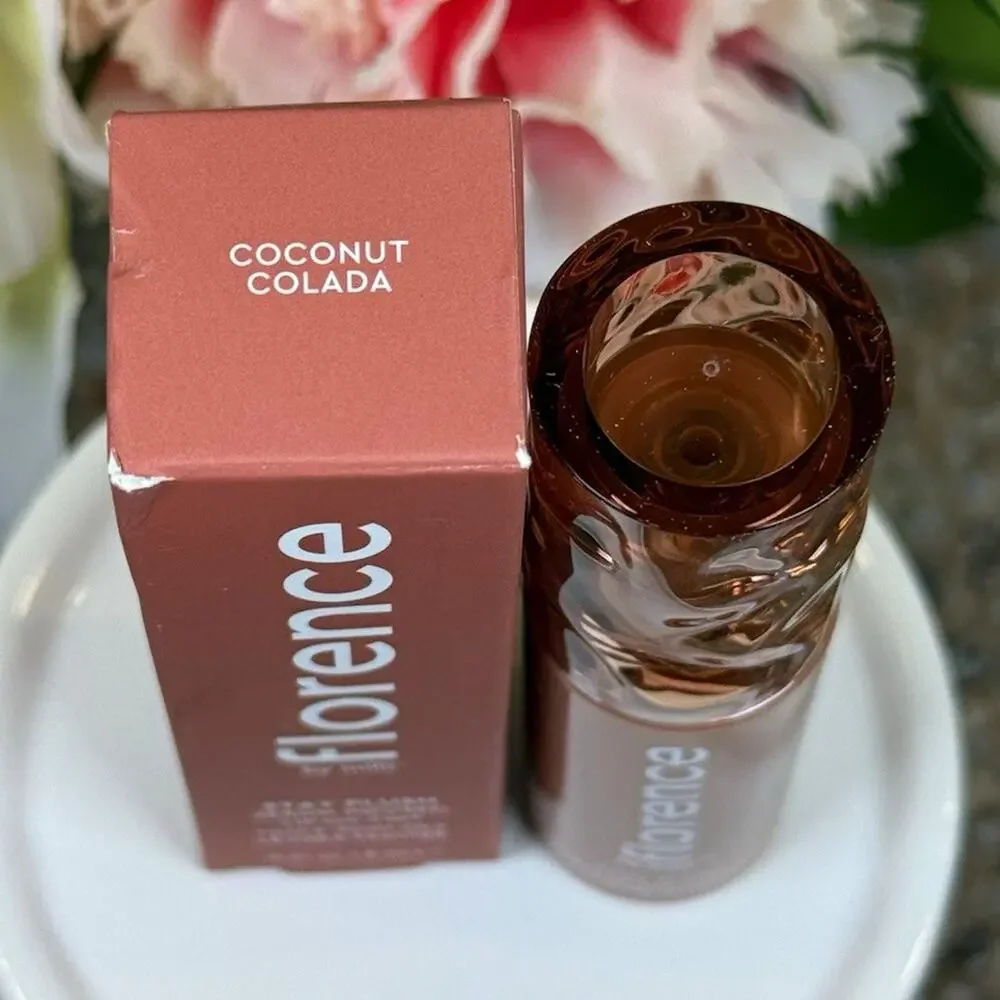 Florence by Mills Stay Plush Serum Infused Lip Oil Tint Coconut Colada 0.27 oz